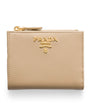 Prada Neutral Small Saffiano Leather Bifold Wallet
