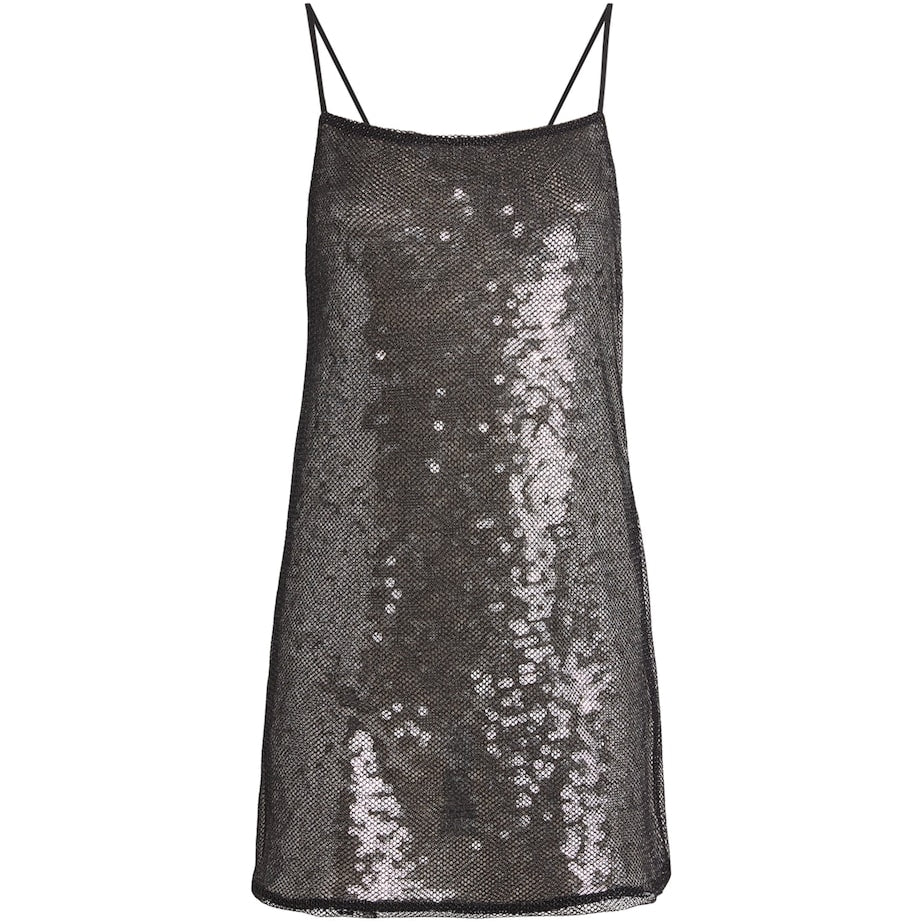 CAMILLA AND MARC Black Sequin Façade Mini Dress