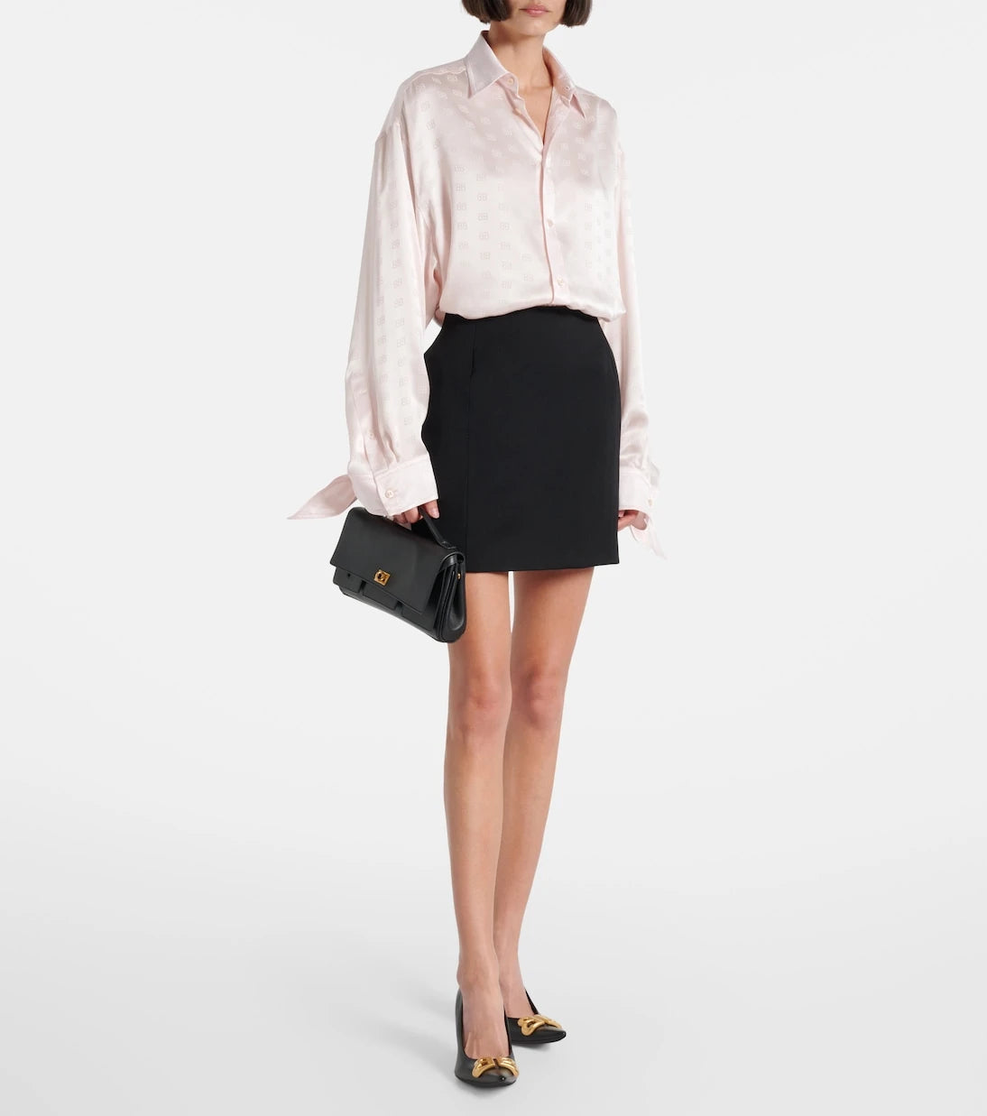 Balenciaga - قميص من الساتان الحريري