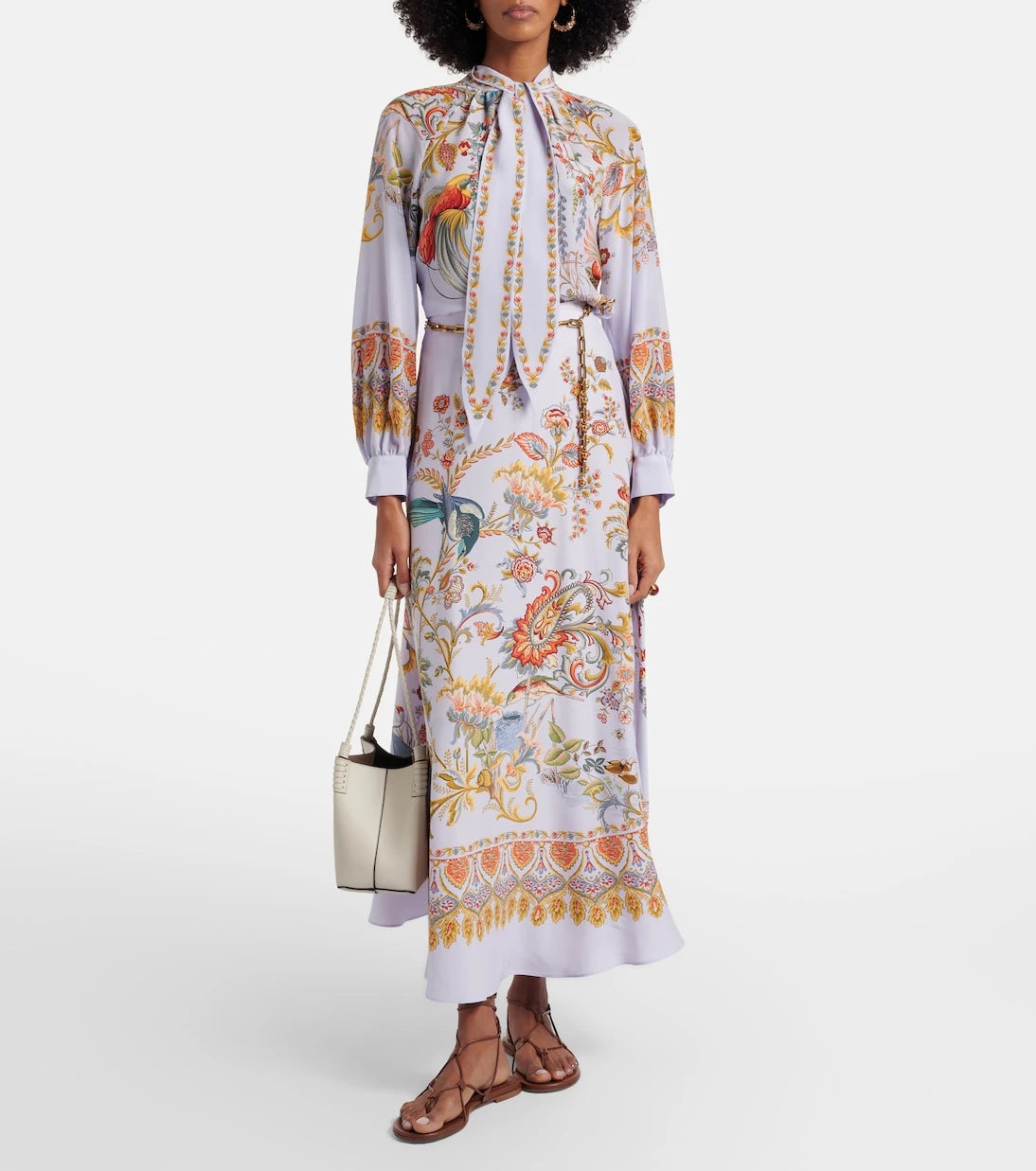 Etro - تنورة ماكسي من الحرير المطبوع