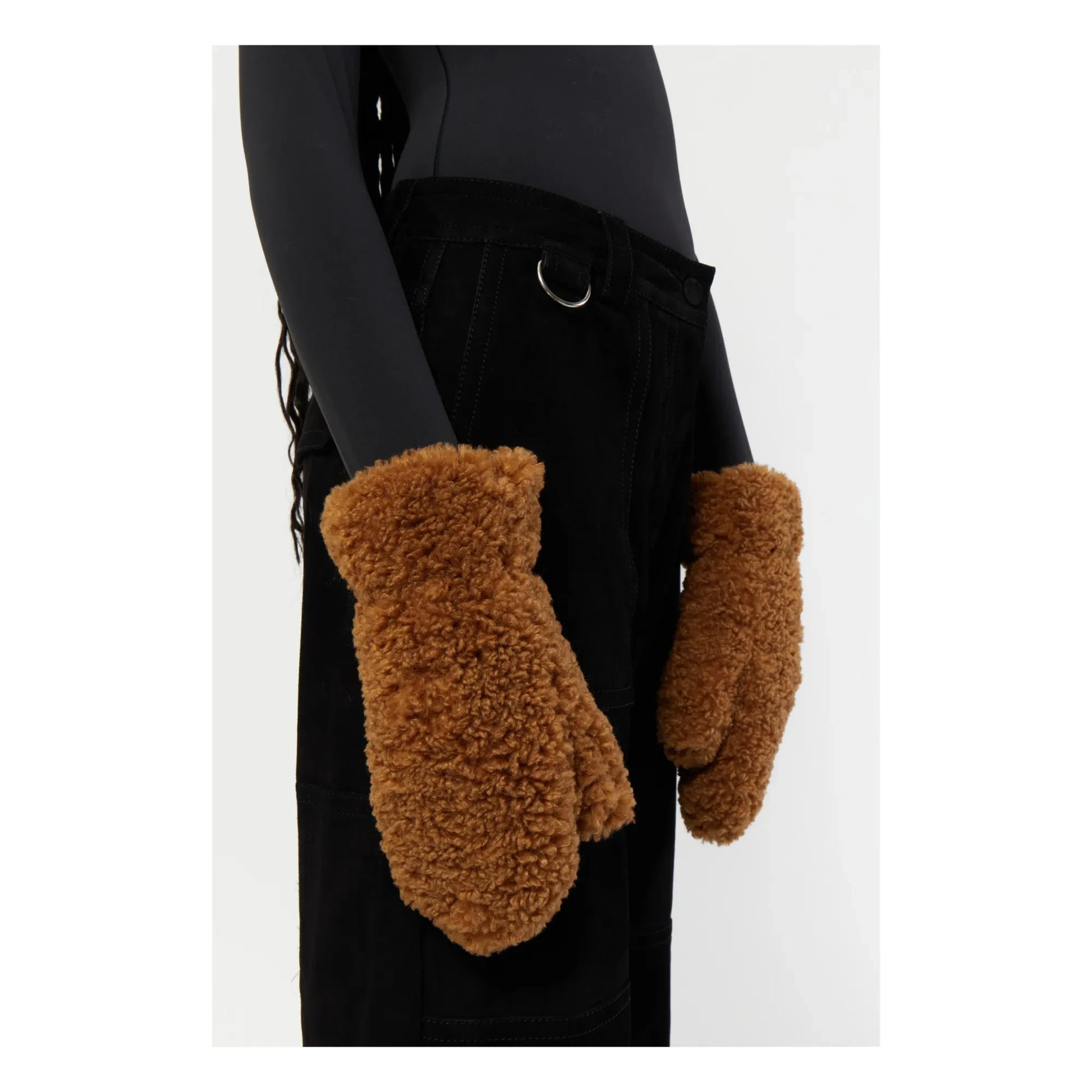 Apparis - Coco Teddie Mittens | Camel
