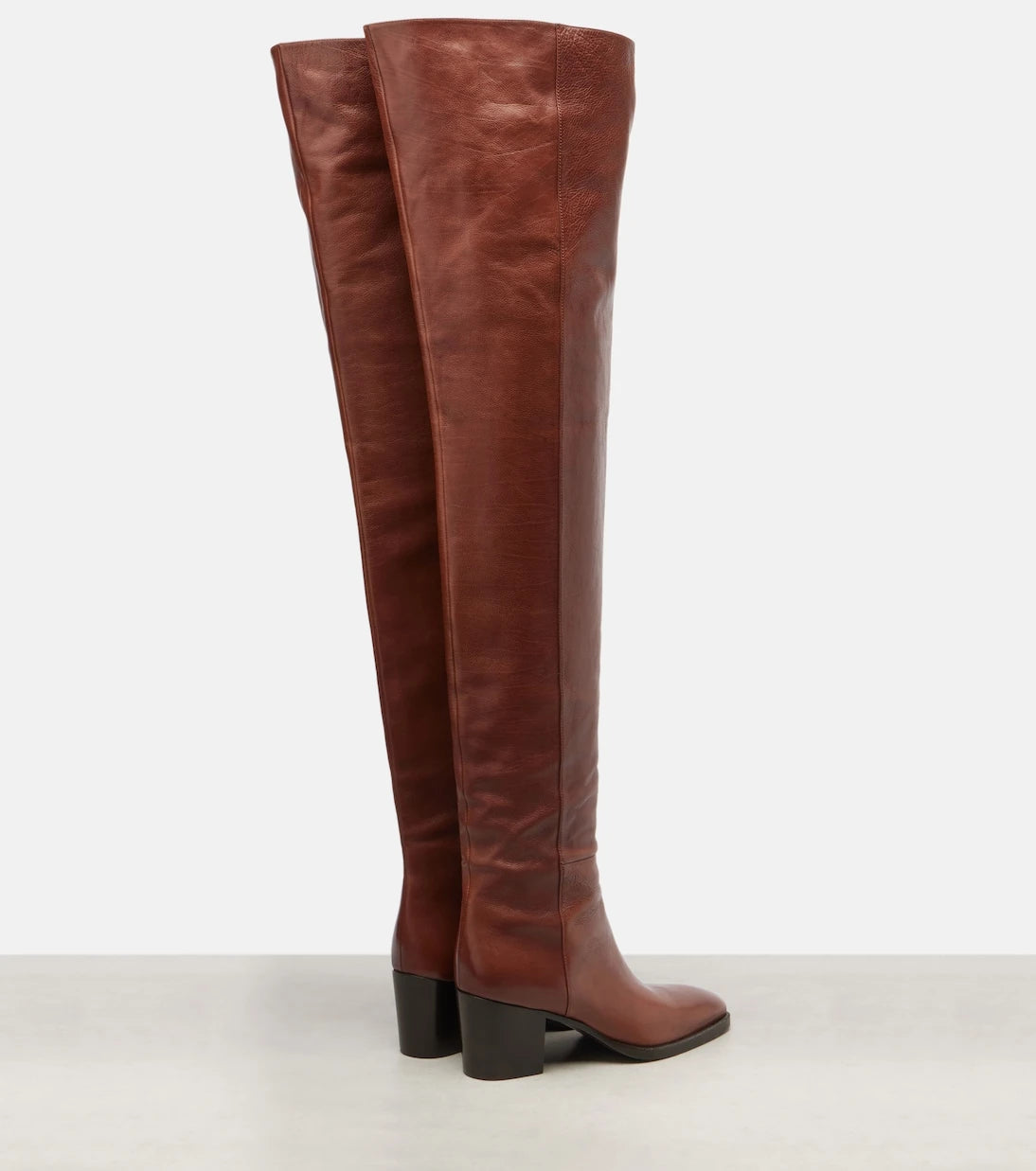 Saint Laurent - Odeon leather over-the-knee boots