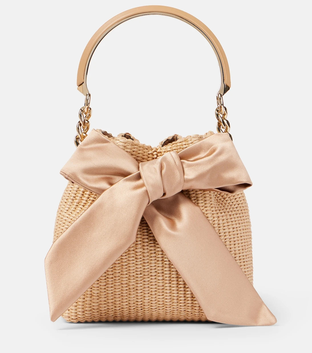 Jimmy Choo - Bon Bon raffia bucket bag