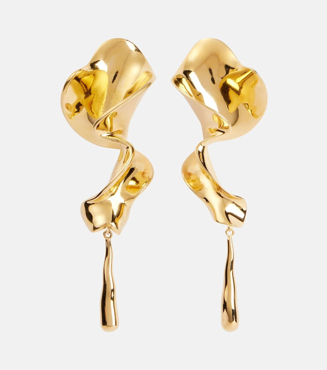 Khaite - Tidal gold-plated drop earrings