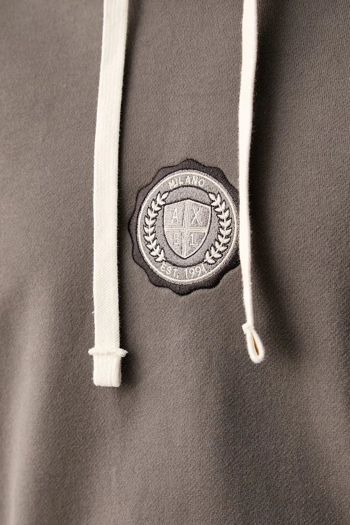 Pamuk ve elastanlı erkek kapüşonlu sweatshirt