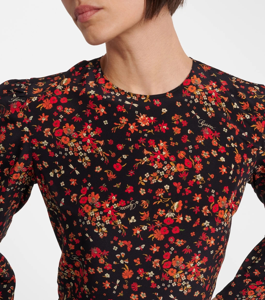 Gucci - Floral silk minidress