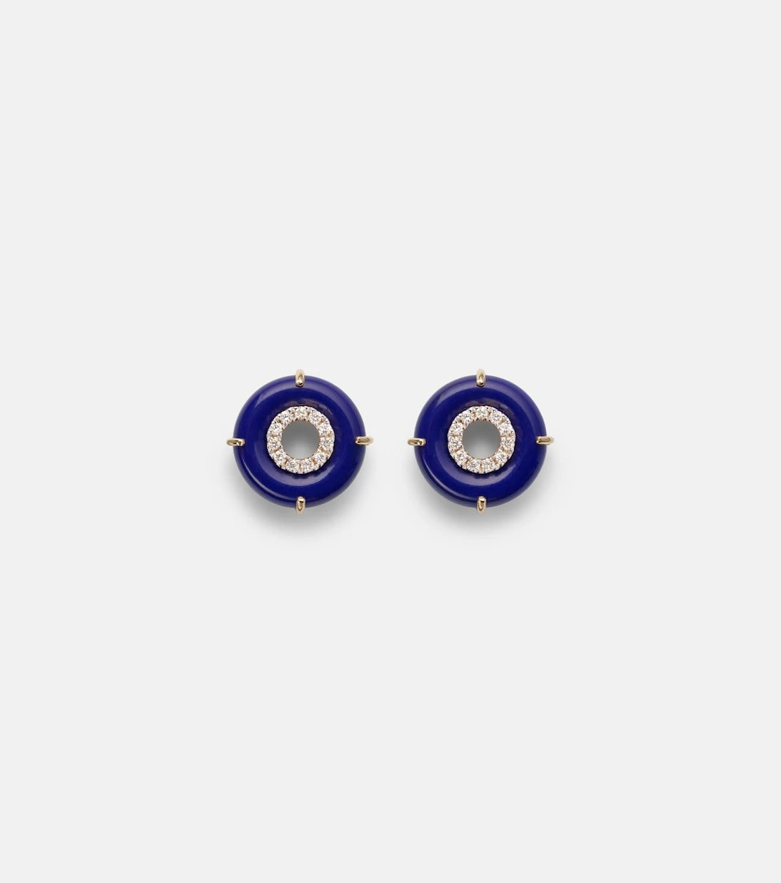 Mateo - 14kt gold earrings with lapis lazuli and diamonds