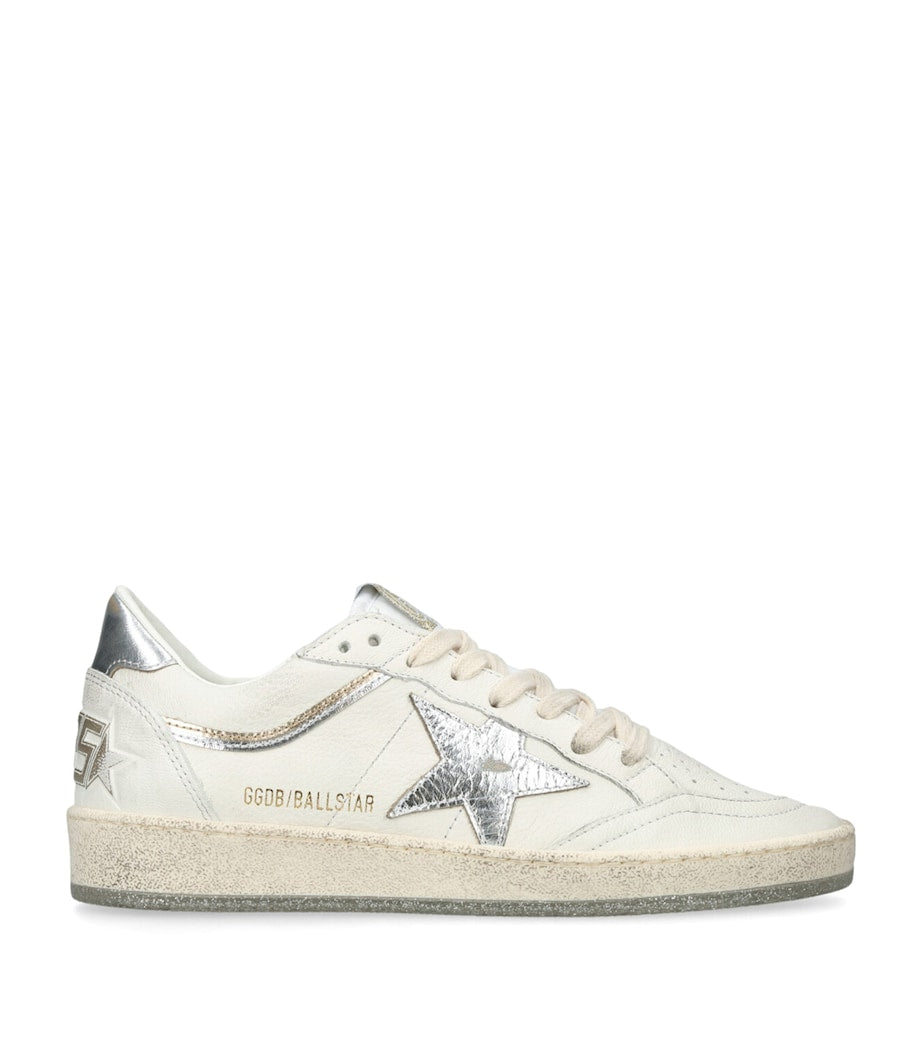 Golden Goose White Leather Ball Star Sneakers