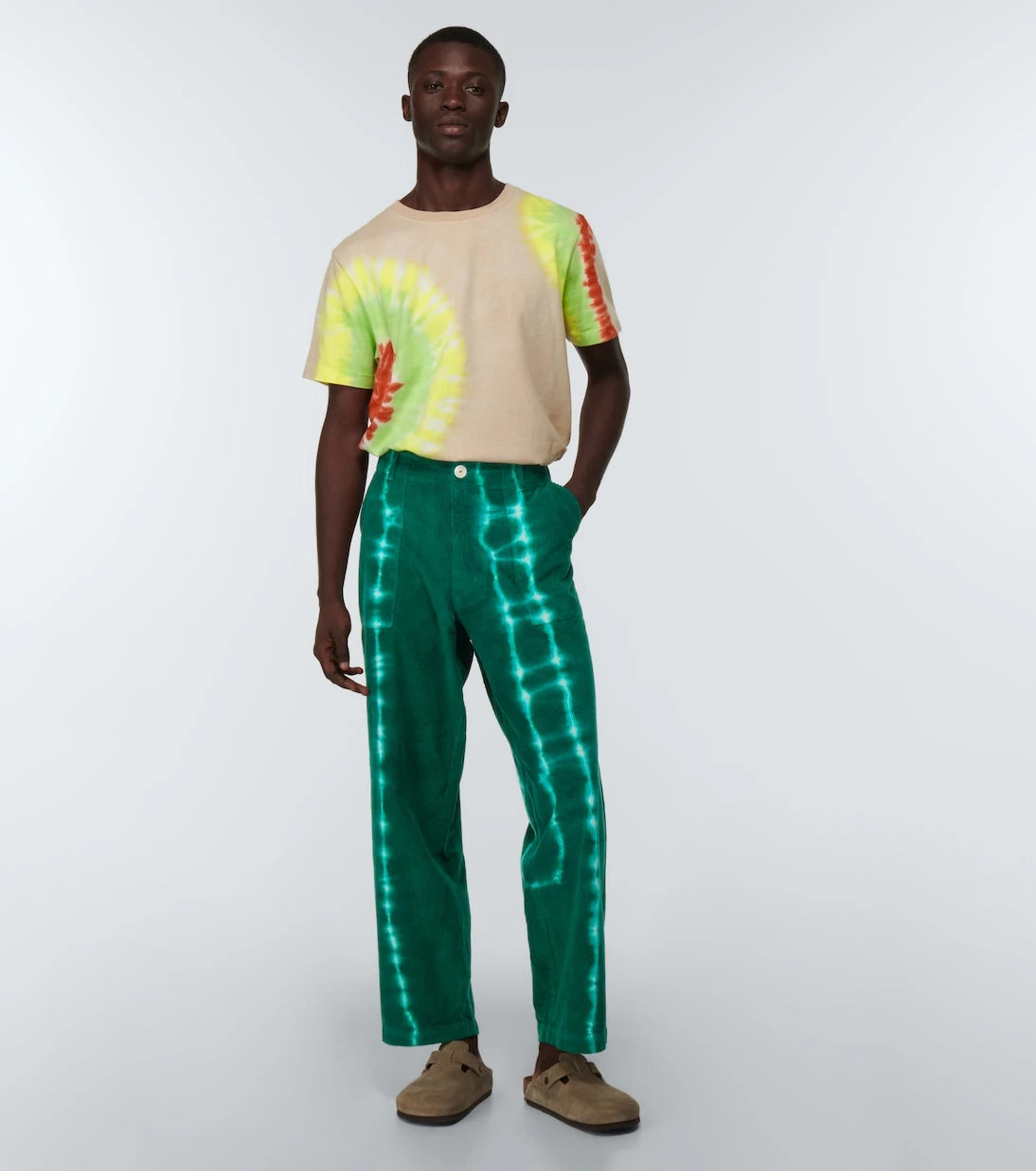 The Elder Statesman - Tie-dye corduroy pants