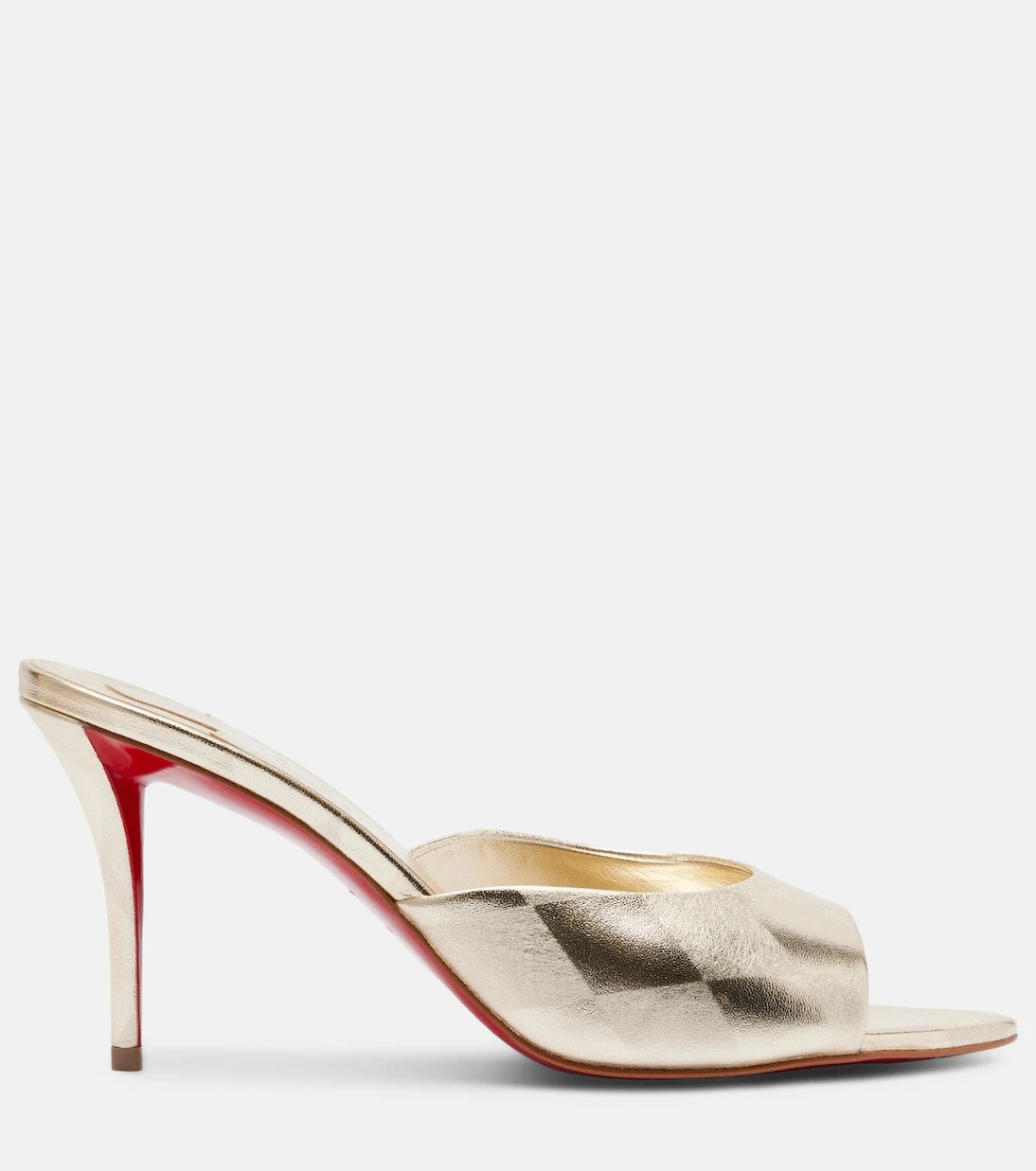 Christian Louboutin - Miss Z metallic leather mules