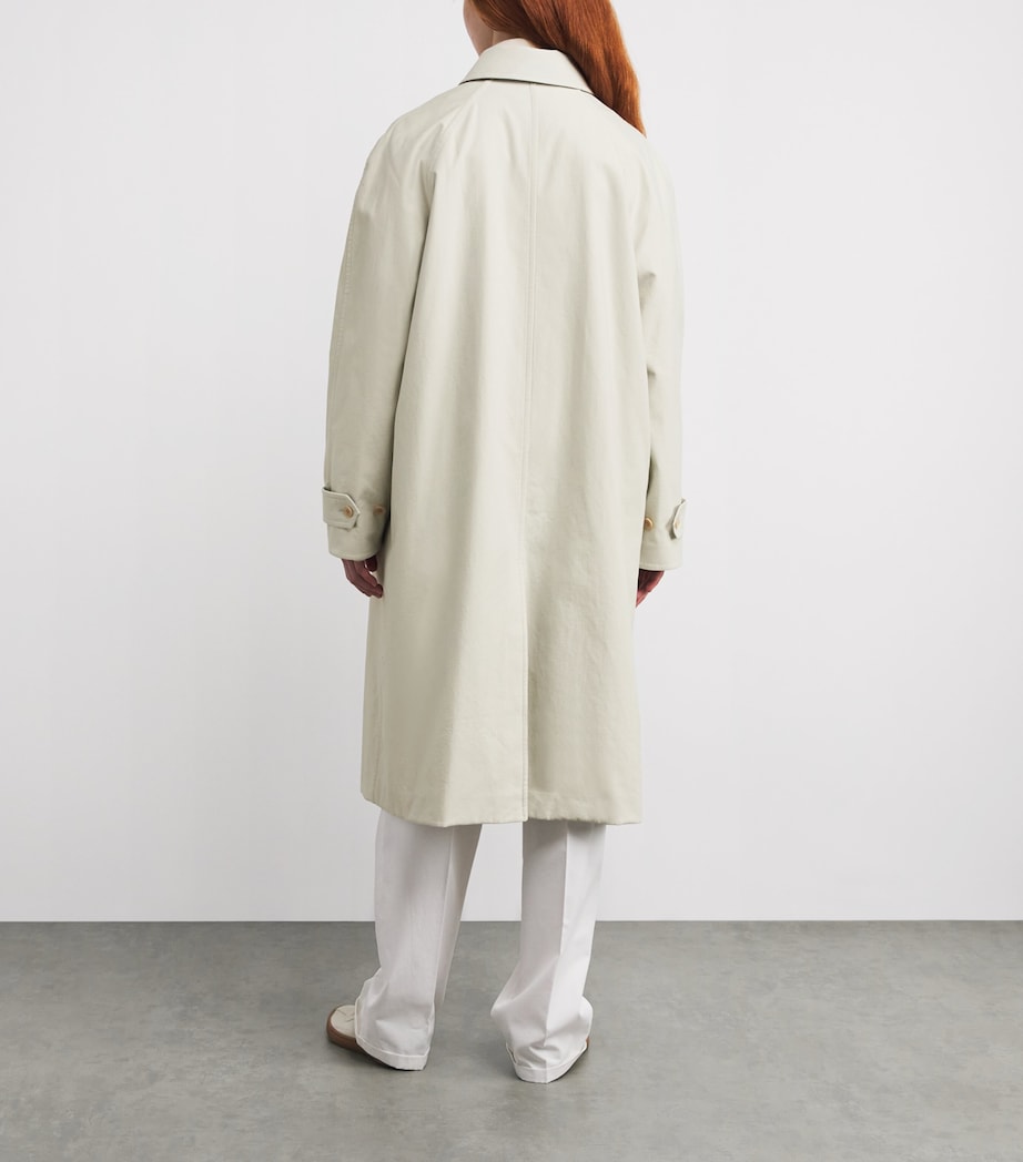 The Row Ivory Pluma Cotton-Cashmere Coat