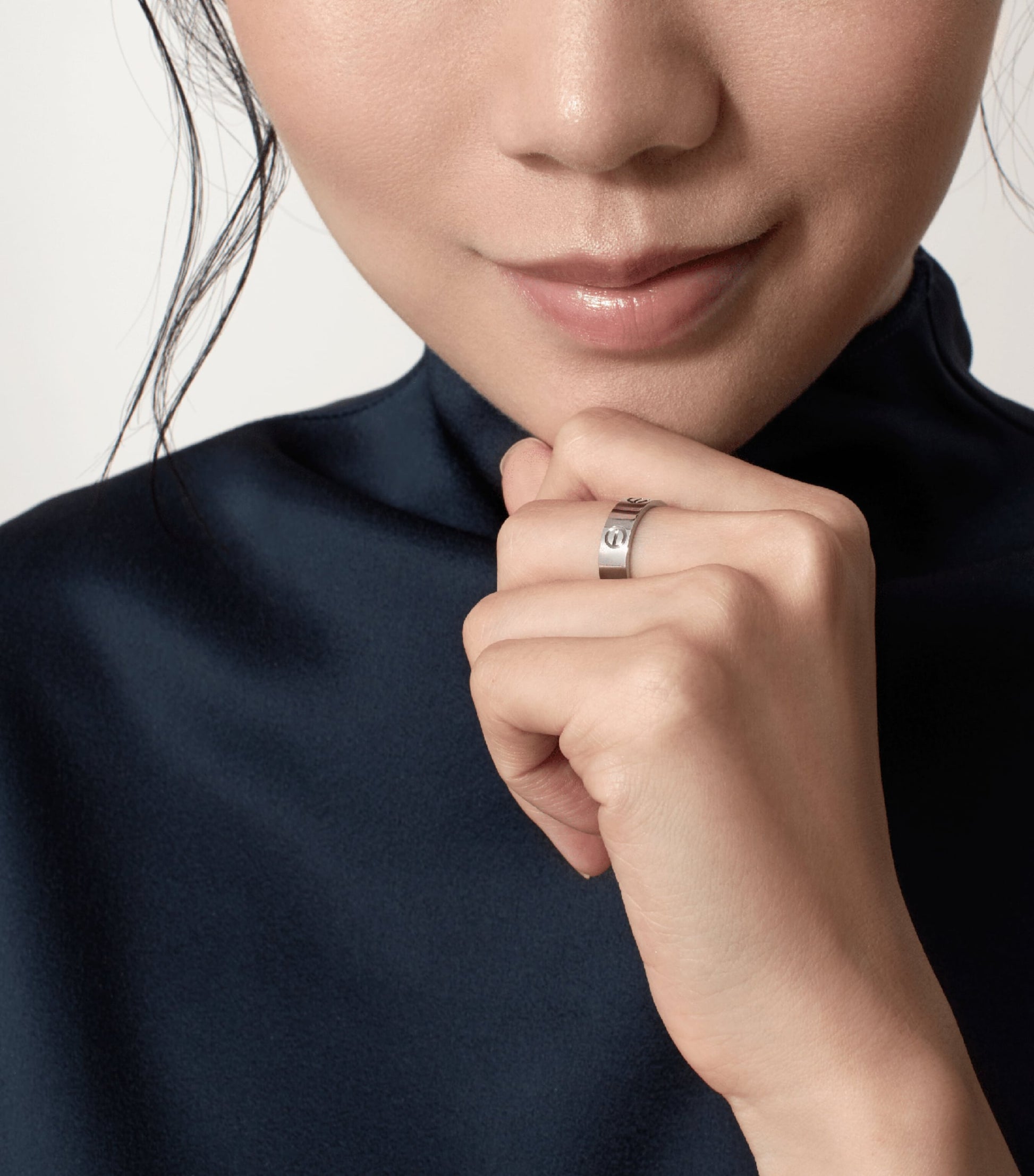 White Gold LOVE Ring