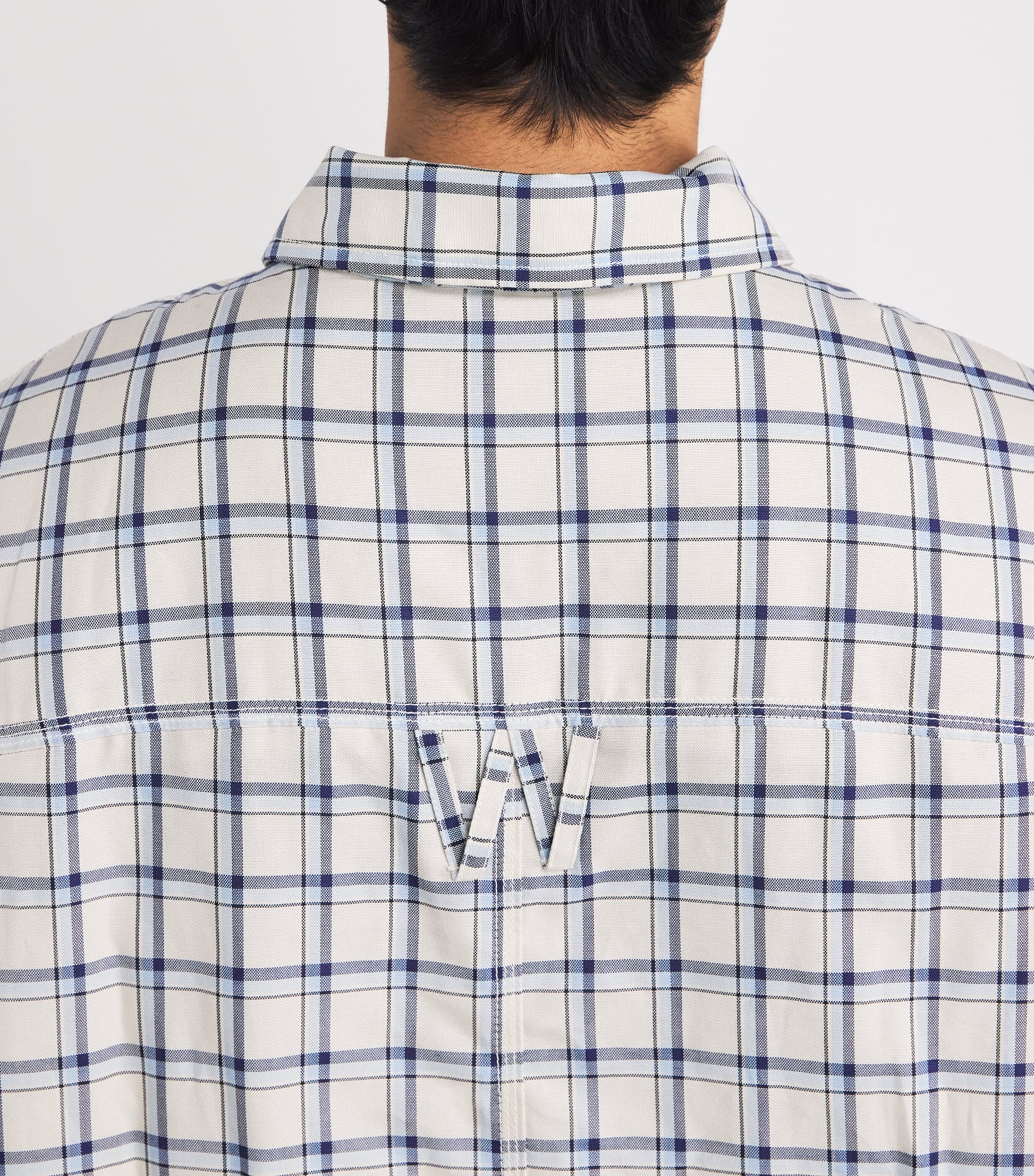 Blue Check Quilted Overshirt