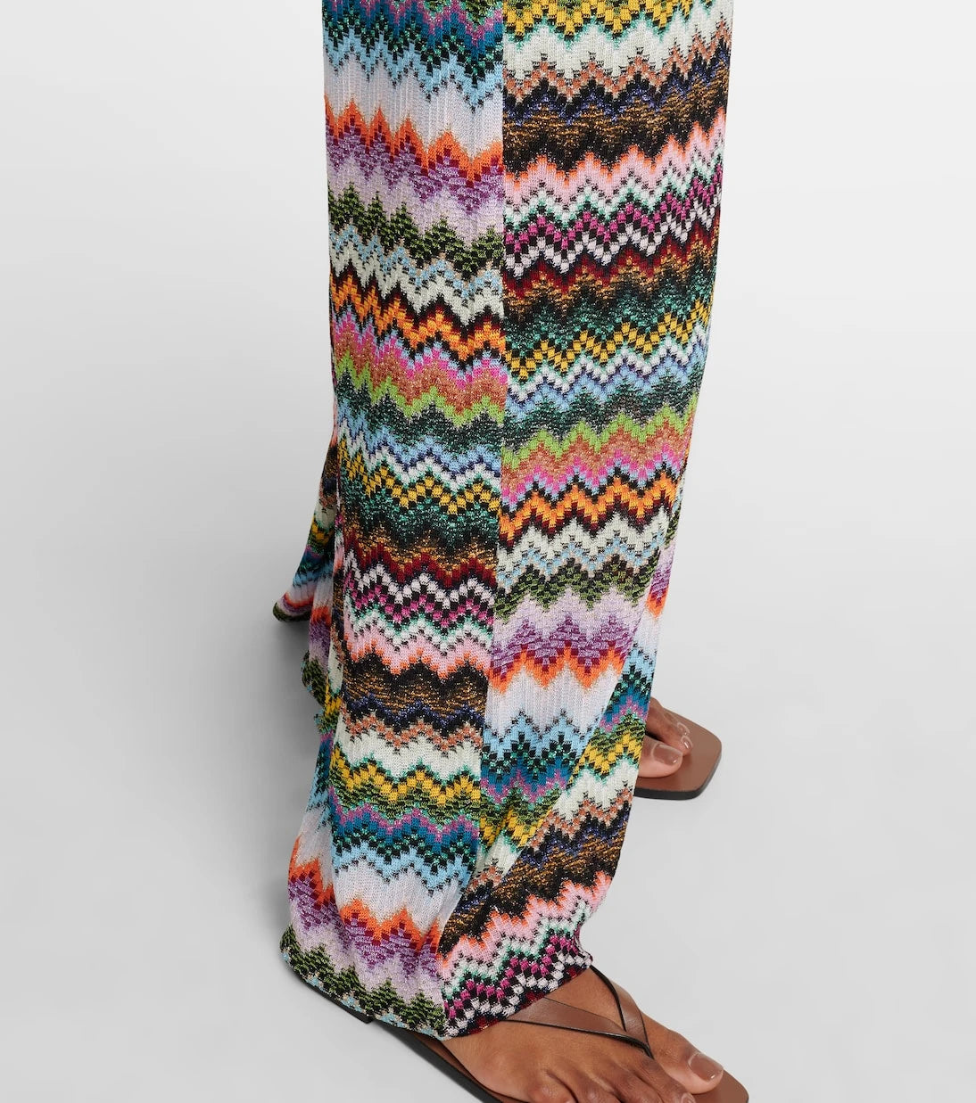 Missoni - بنطال بالازو من اللاميه بنقشة متعرجة