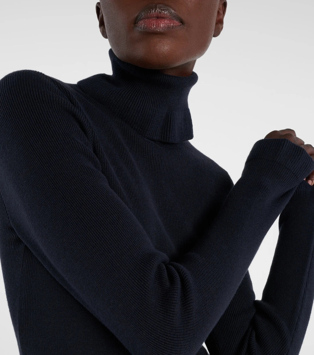 Chloé - Ribbed-knit cotton and wool turtleneck sweater