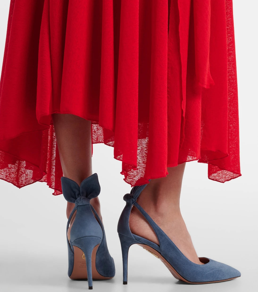Aquazzura - Bow Tie suede pumps