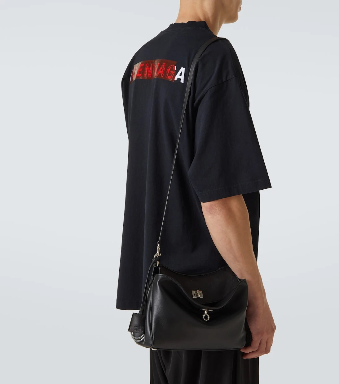Balenciaga - حقيبة ماسنجر Rodeo Small من الجلد