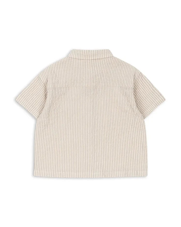 Konges Sløjd pamuk ve elastan çocuk gömleği ELLIOT SS SHIRT GOTS