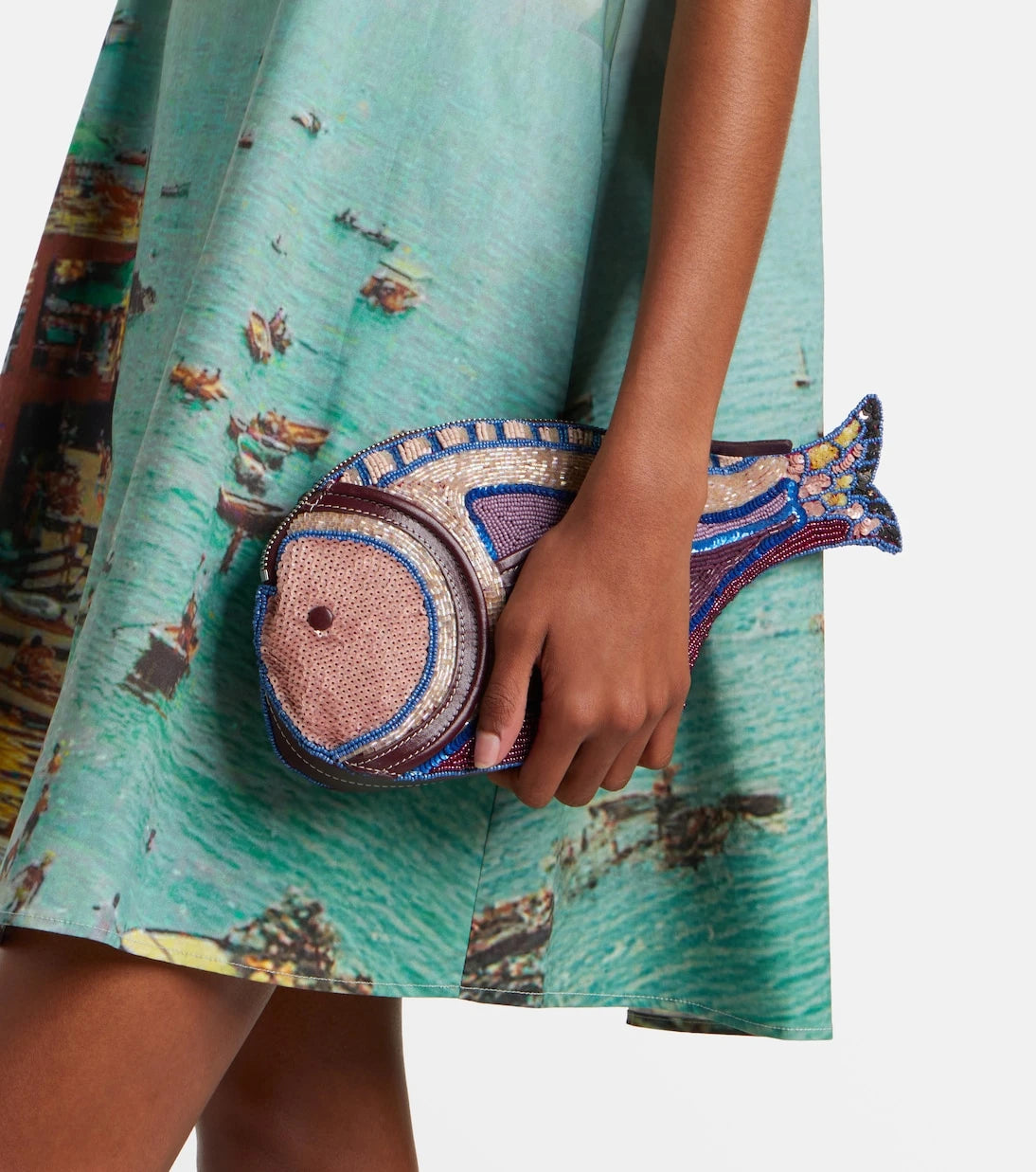 Staud - Pesce beaded clutch