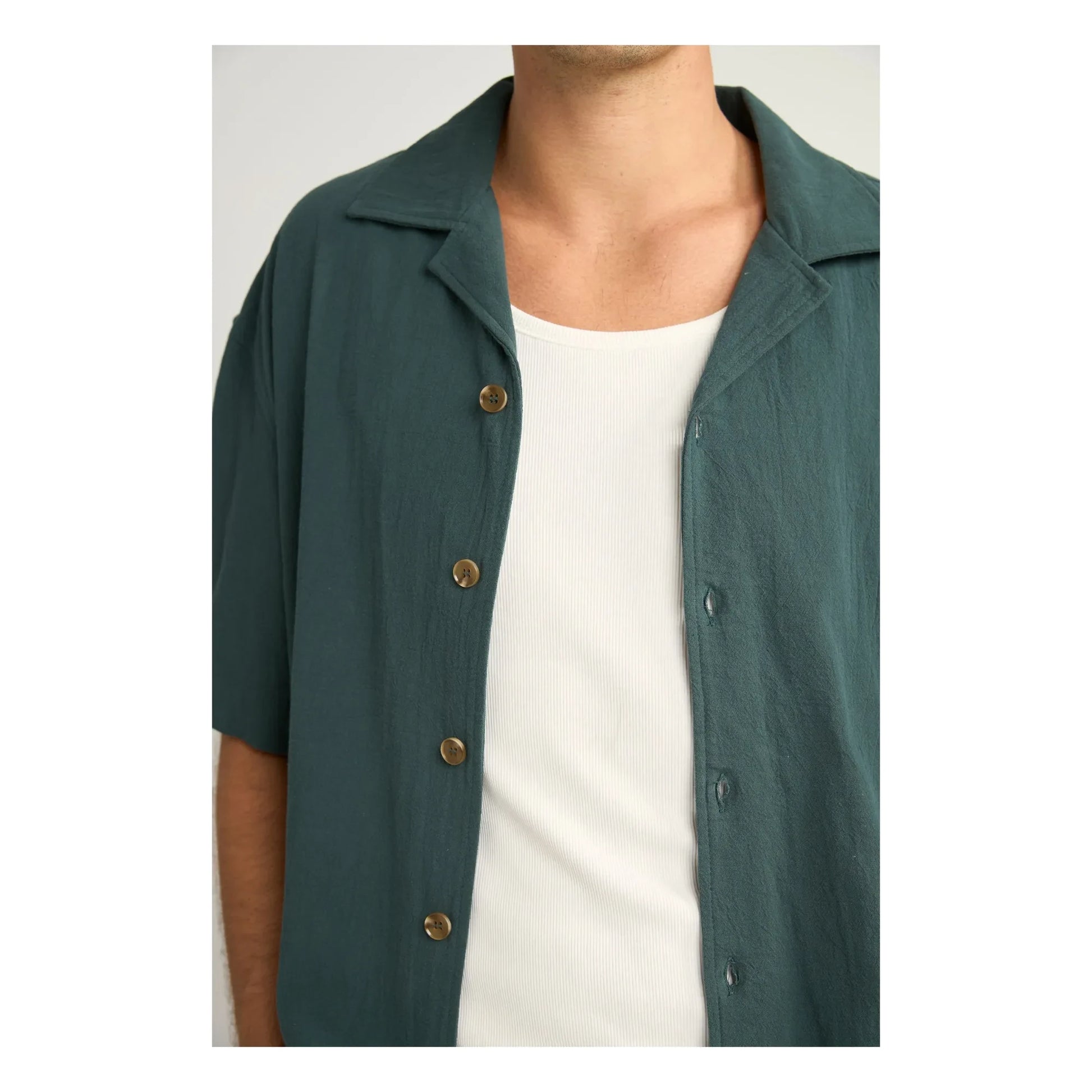 Rhythm - Relaxed Textured Shirt | Green