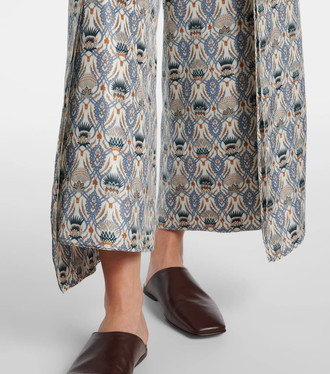 Loro Piana - Maynard silk shantung wide-leg pants