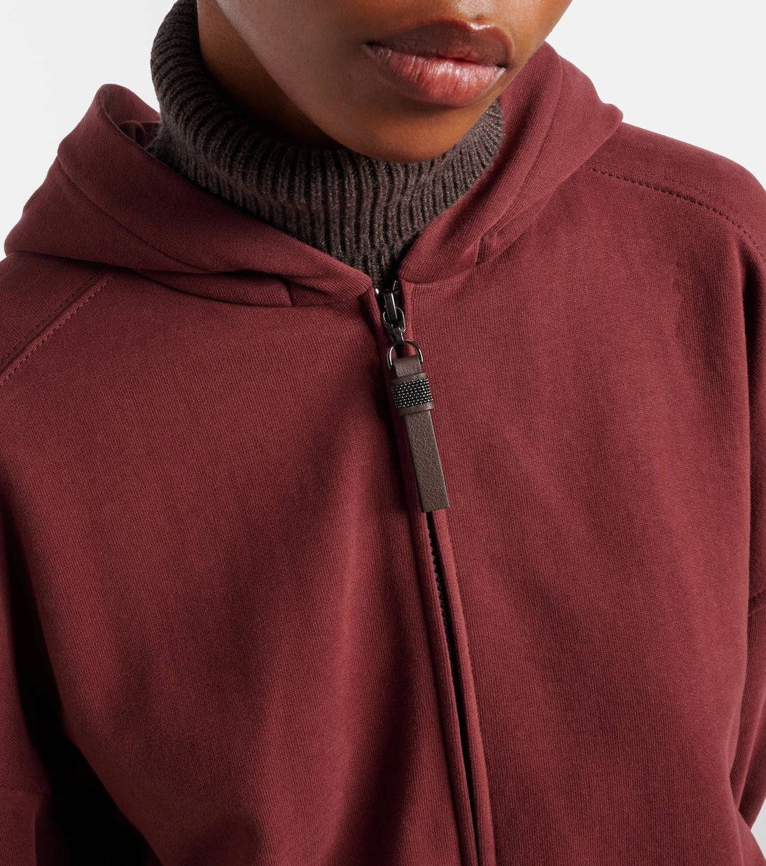 Brunello Cucinelli - Monili cotton jersey zip-up hoodie