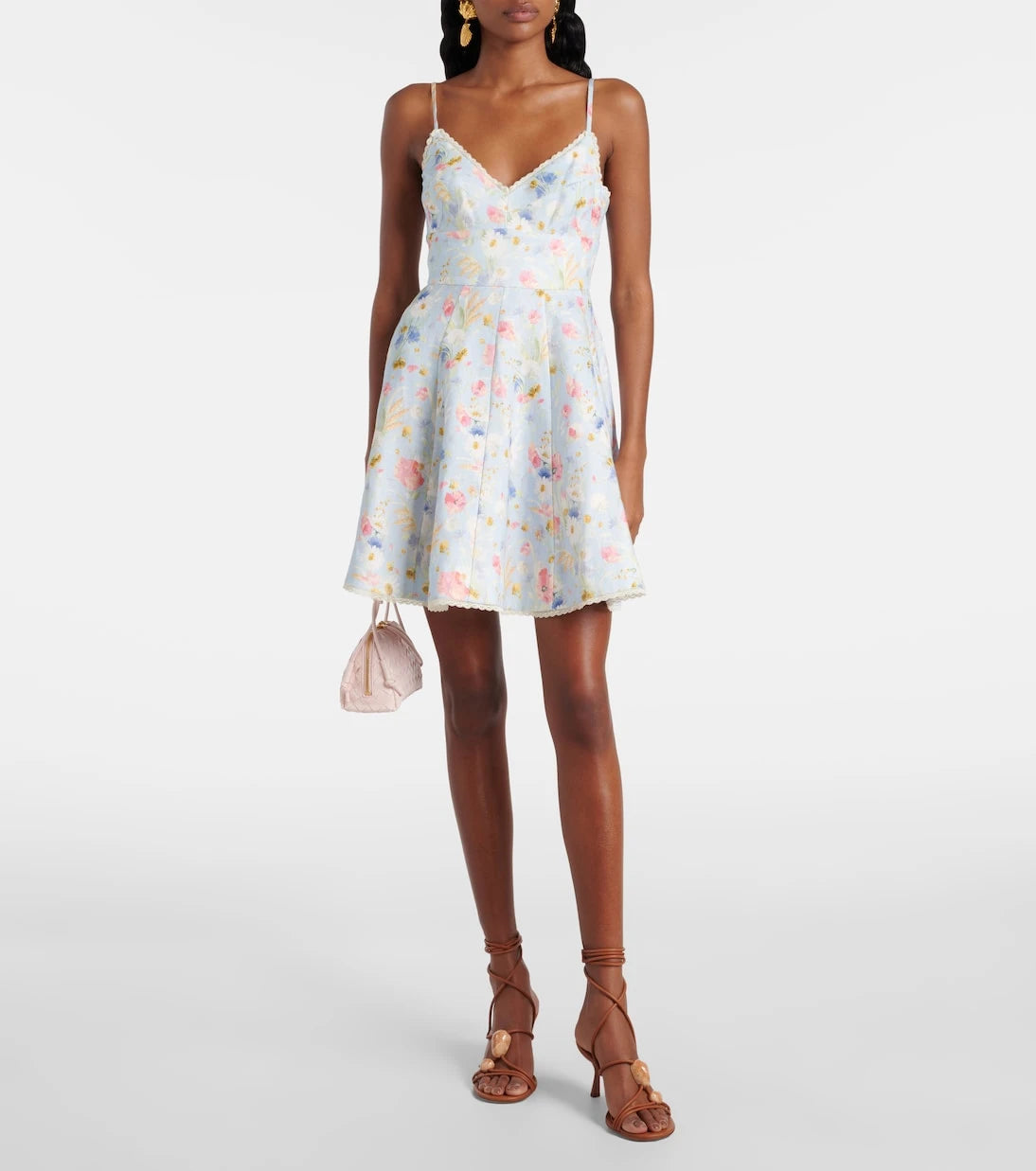 Zimmermann - Lucky floral linen minidress