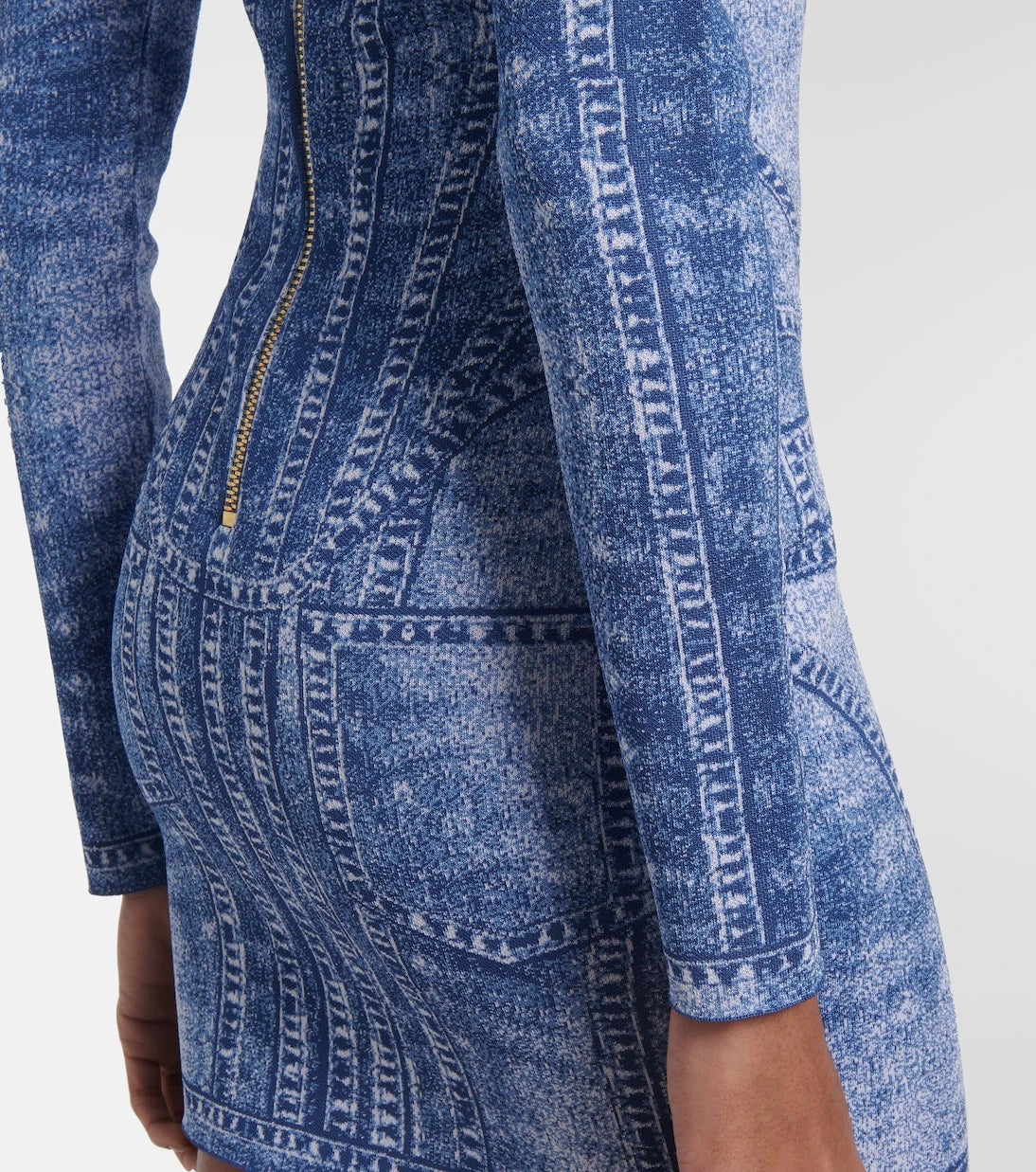 Balmain - Trompe l'œil jacquard minidress