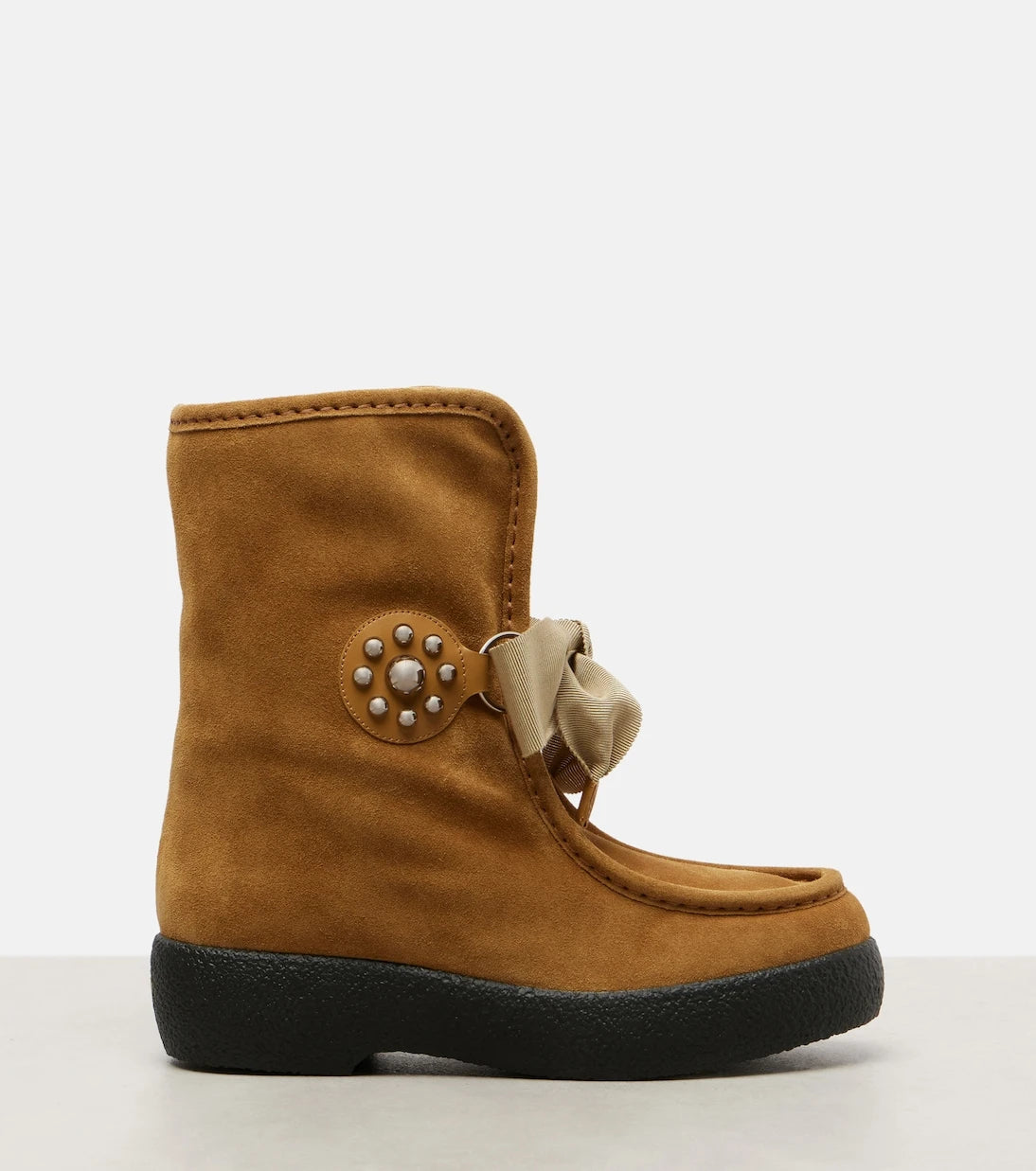 Valentino Garavani - Snowish studded suede ankle boots