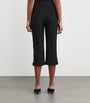 Victoria Beckham Black Tab-Detail Cropped Trousers