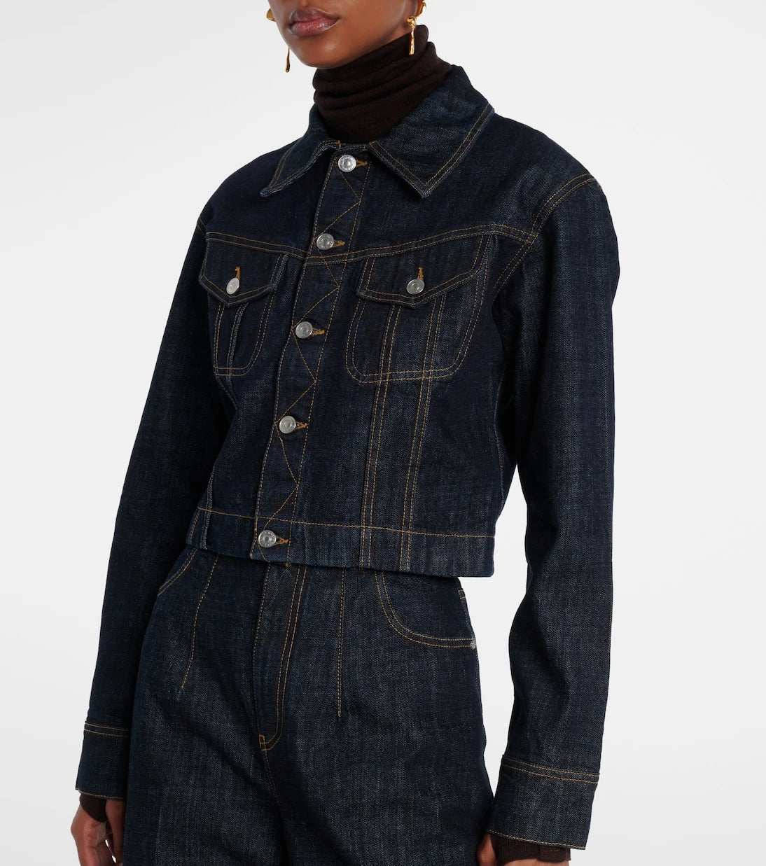 Victoria Beckham - Cropped denim jacket