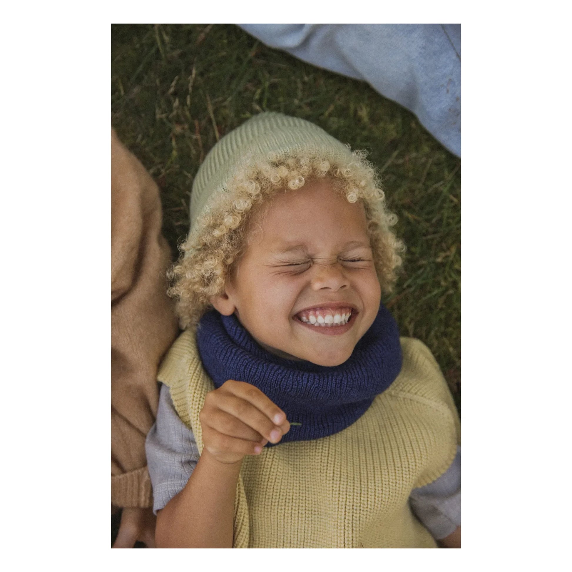 Hvid - Gigi Merino Wool Snood | Navy blue