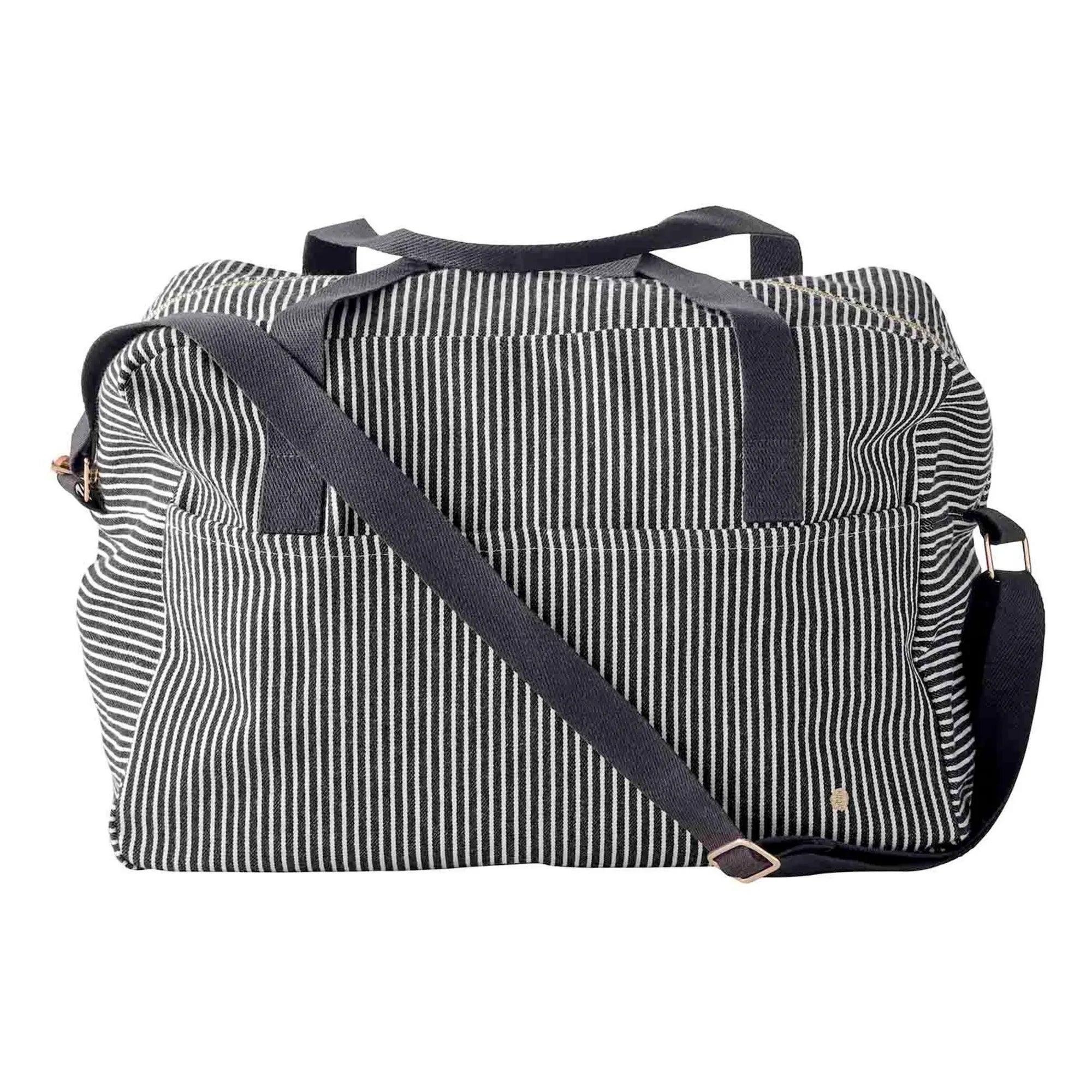 La cerise sur le gâteau - Basile organic cotton striped travel bag | Caviar