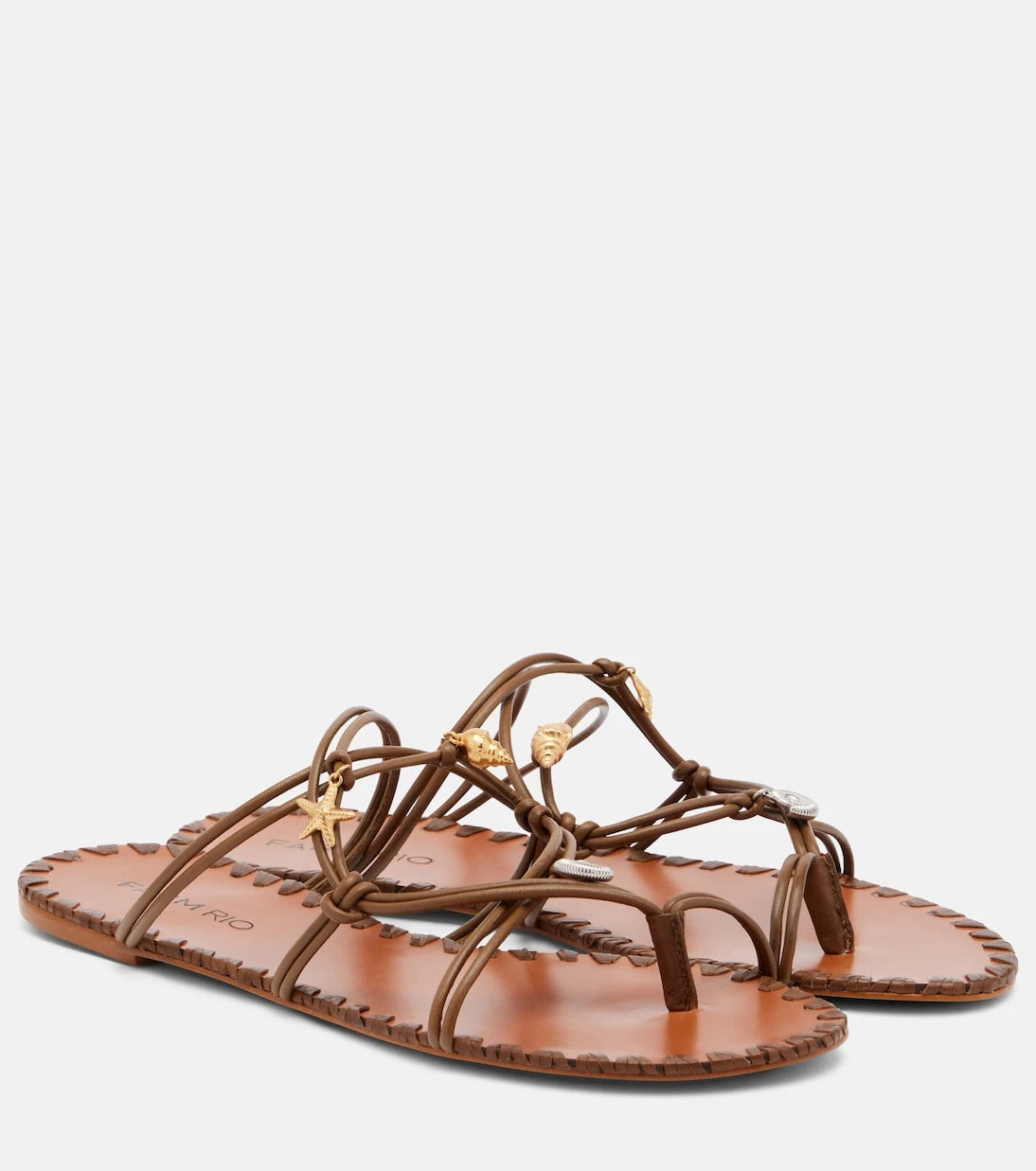 Farm Rio - Embellished leather sandals