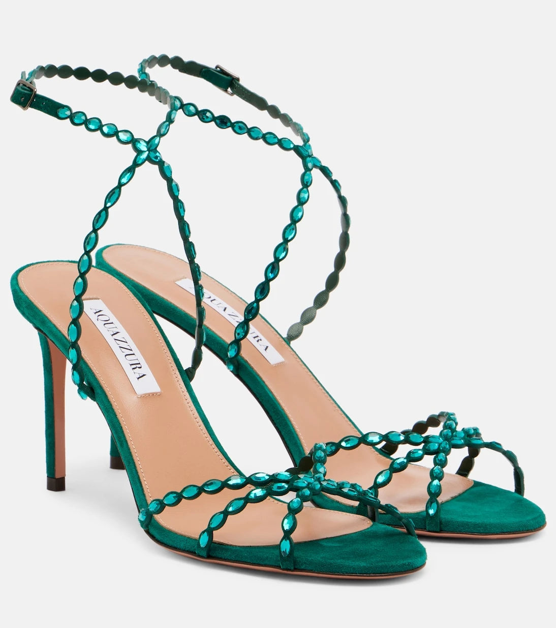 Aquazzura - Love Struck embellished leather sandals