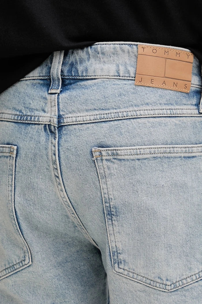 Tommy Jeans erkek pamuklu elastan kısa pantolon