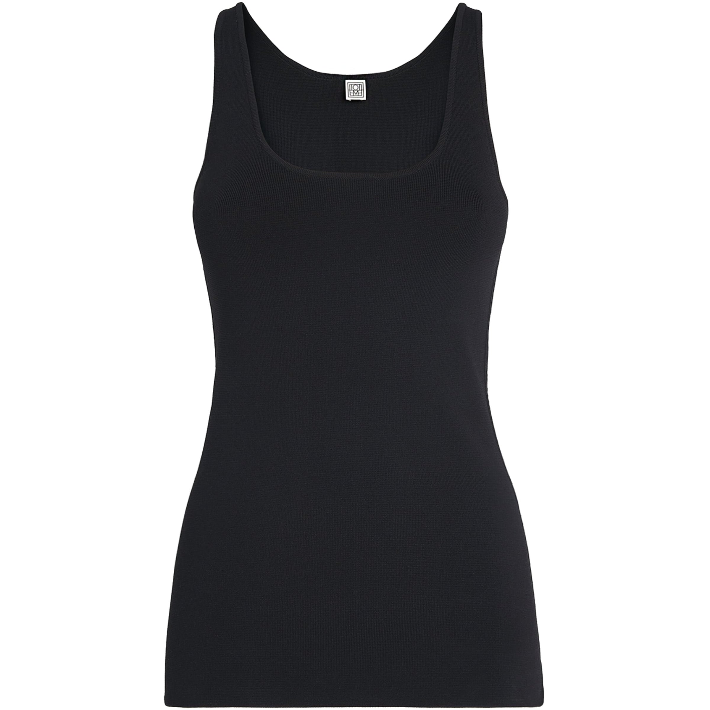 Toteme Black Rib-Knit Tank Top