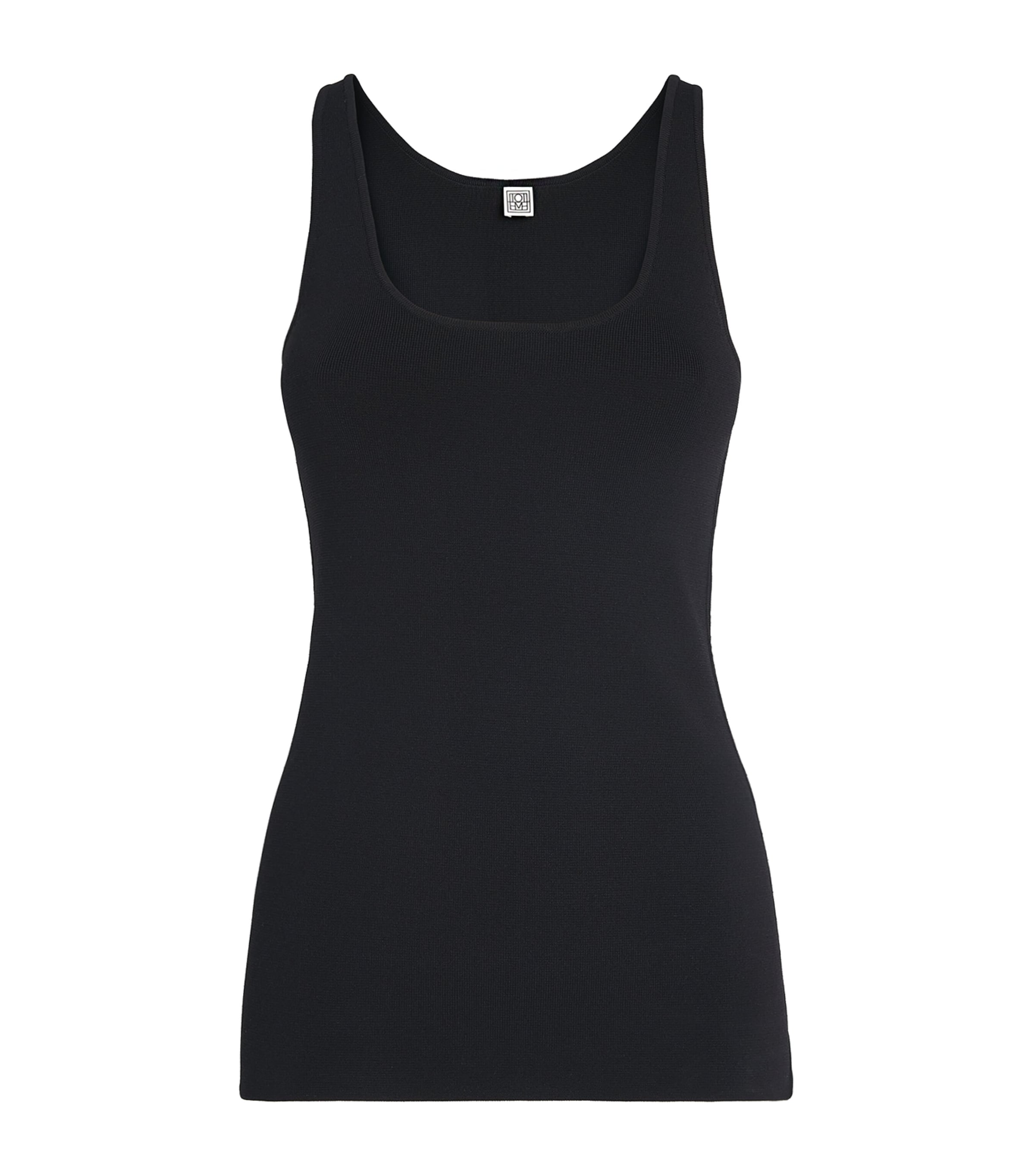 Toteme Black Rib-Knit Tank Top