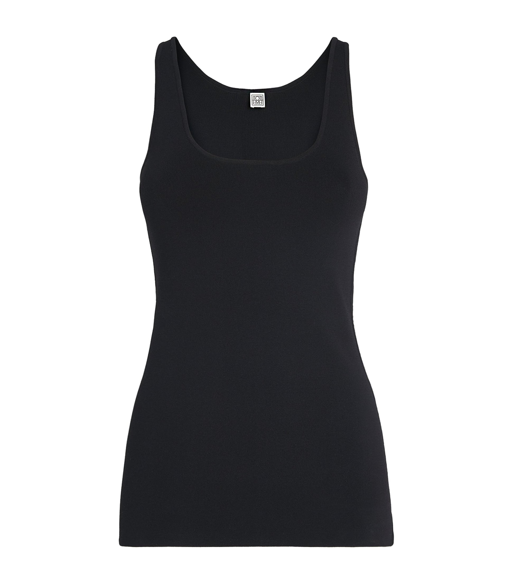 Toteme Black Rib-Knit Tank Top