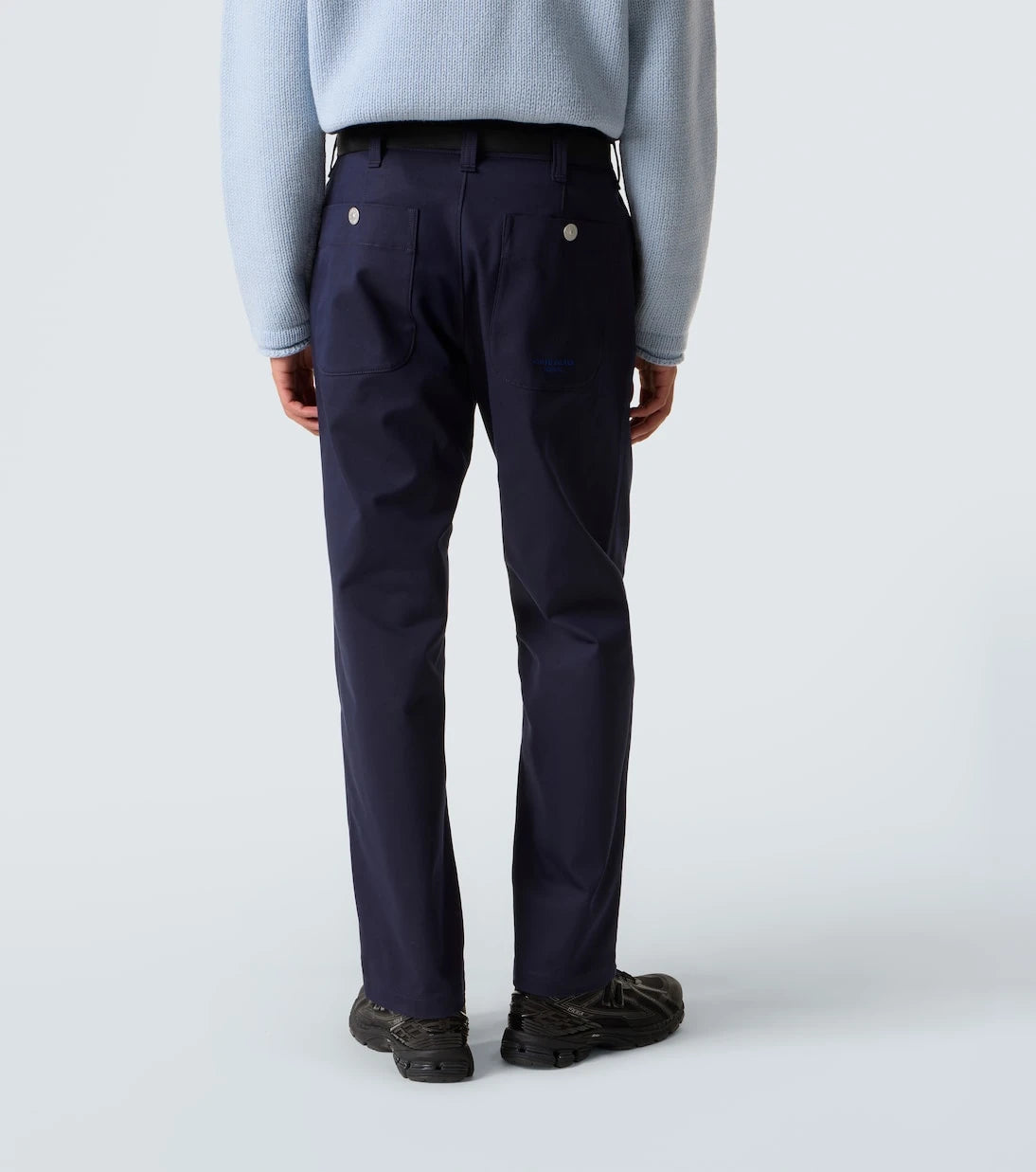 Stone Island - بنطلون مستقيم من قماش الغبردين بحزام