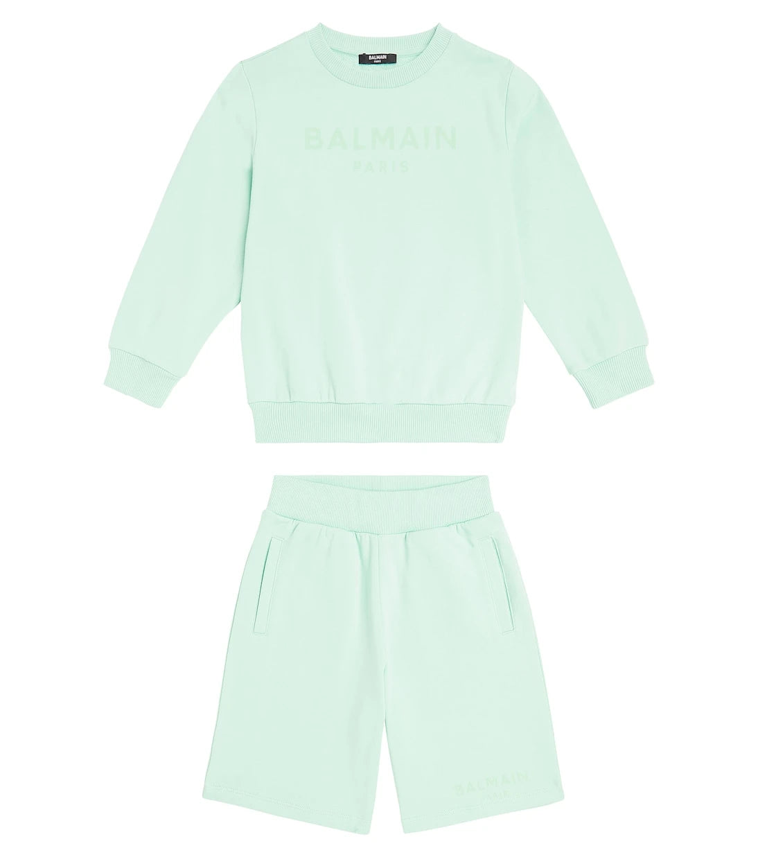 Balmain Kids - بدلة رياضية من القطن الجيرسيه