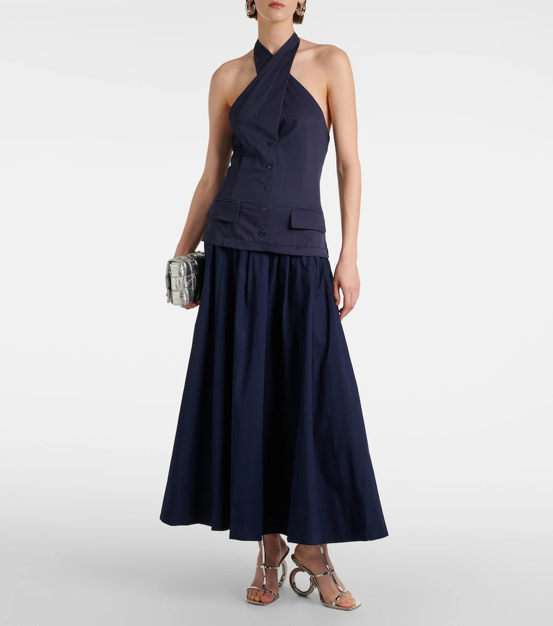 Staud - Harrington chino and poplin maxi dress