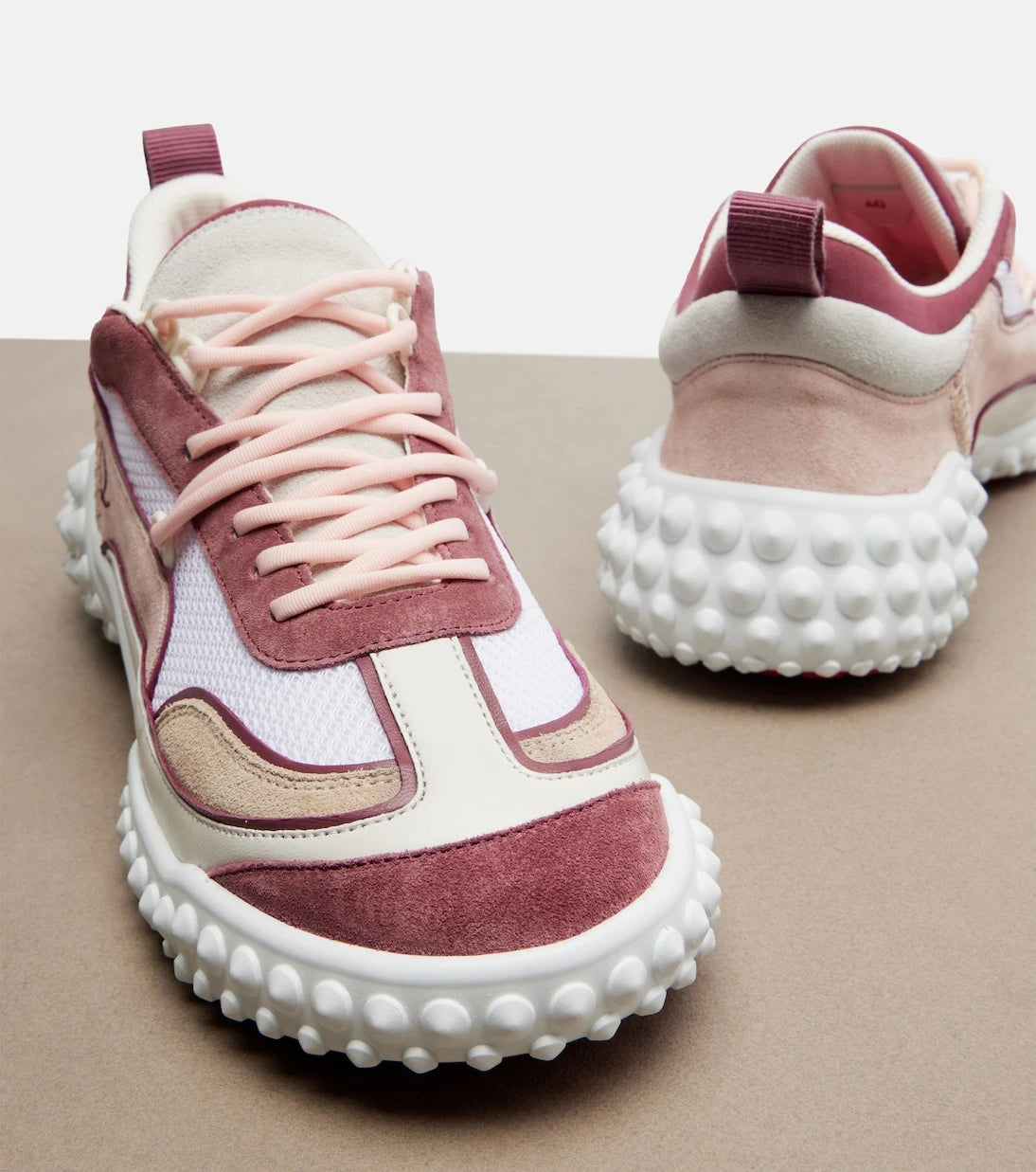 Christian Louboutin - Mara suede and mesh sneakers
