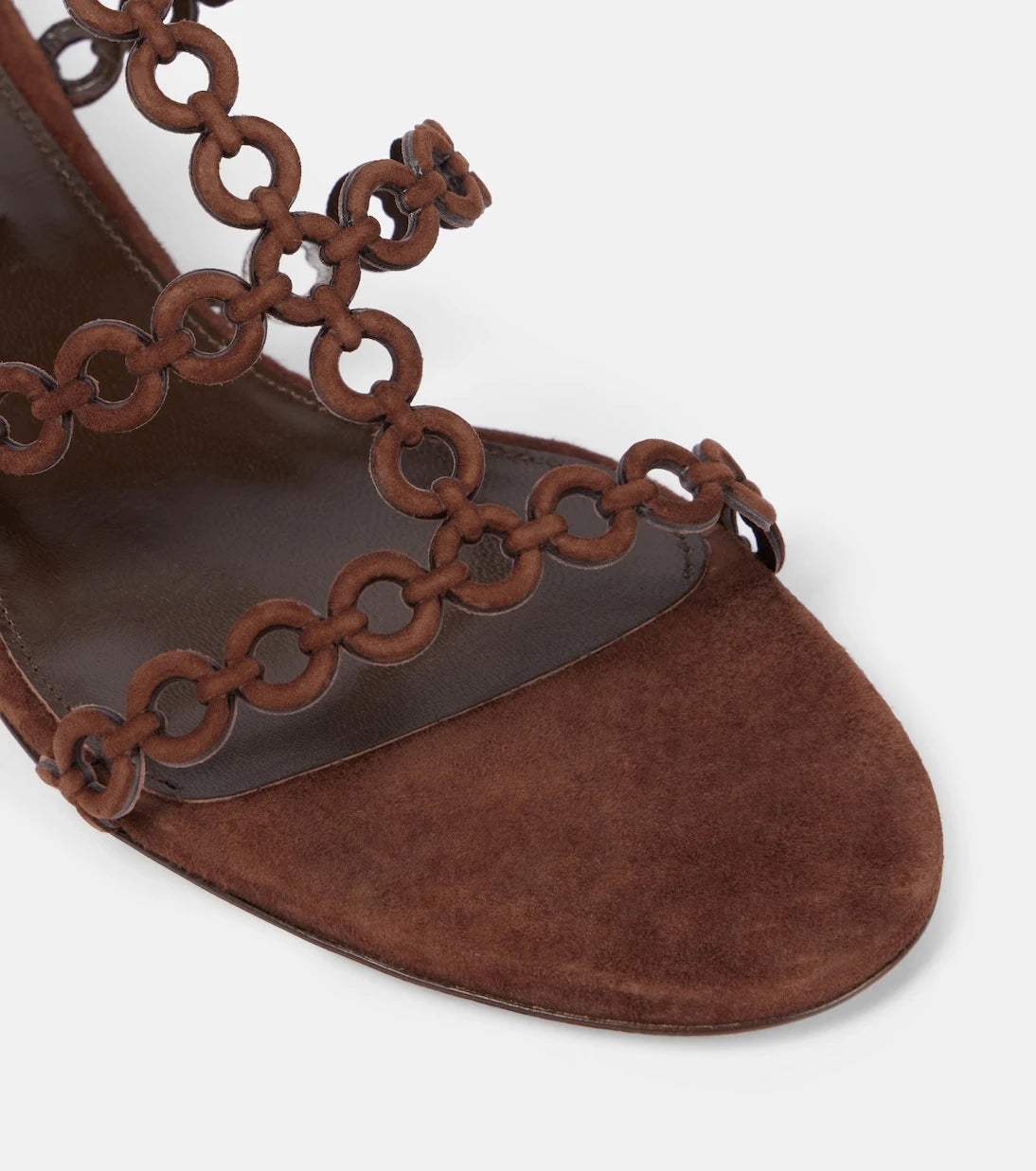 Aquazzura - Infinity Chain 35 suede sandals