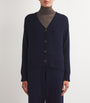 Navy Cashmere Boxy Cardigan