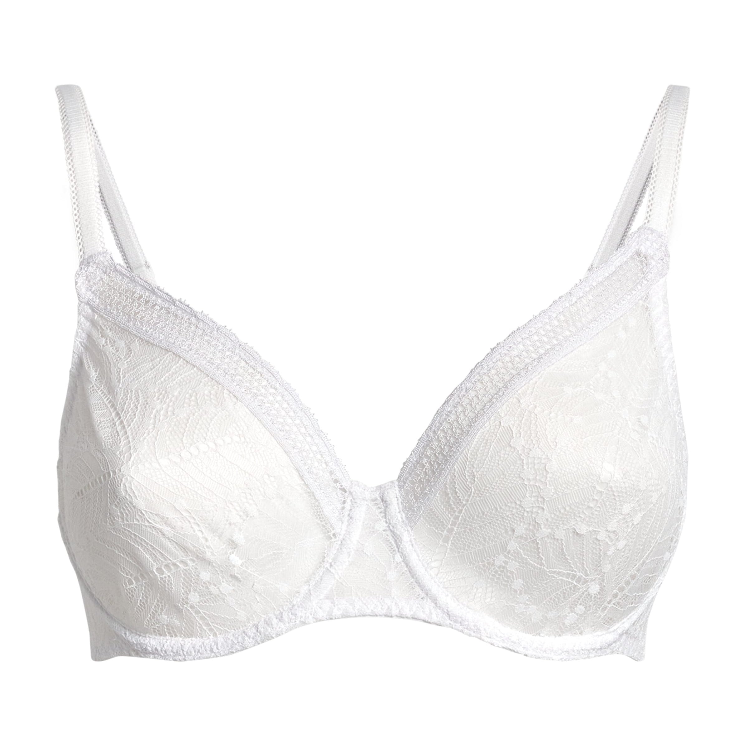 White Lace Comète Plunge Bra