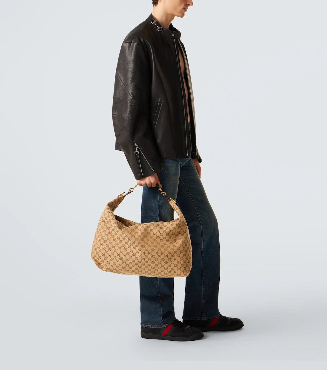 Gucci - حذاء سنيكرز سكرينر GG كانفاس