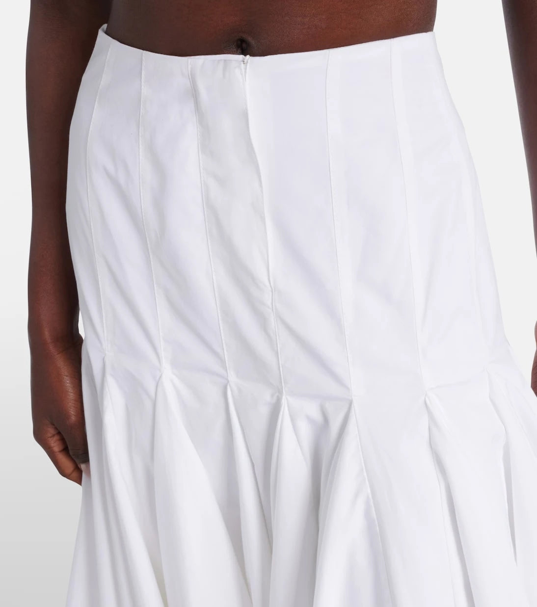 Jacquemus - Agave cotton poplin midi skirt