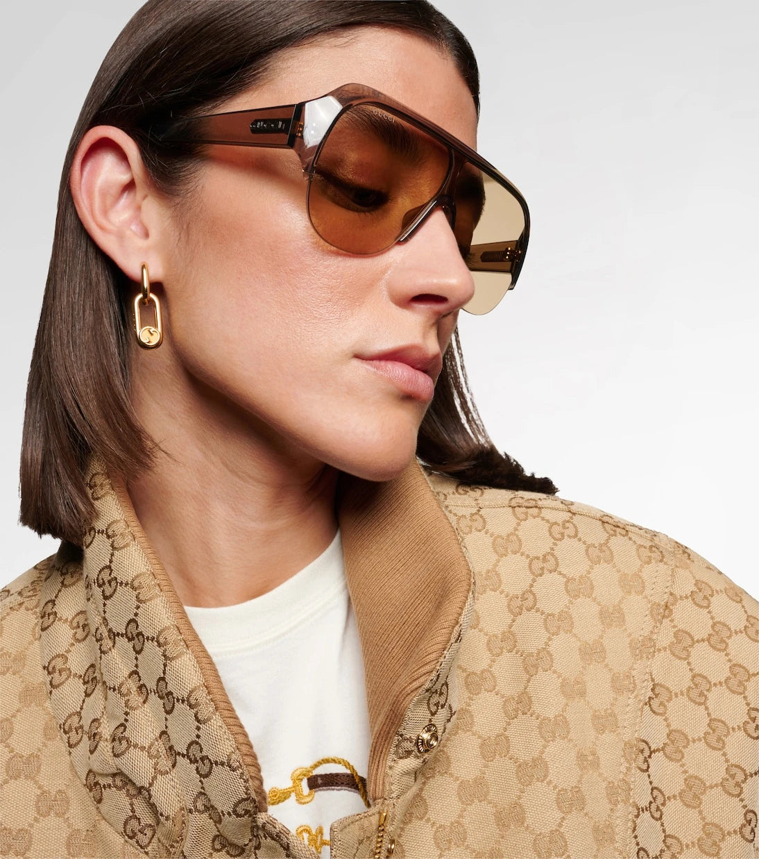 Gucci - Logo shield sunglasses