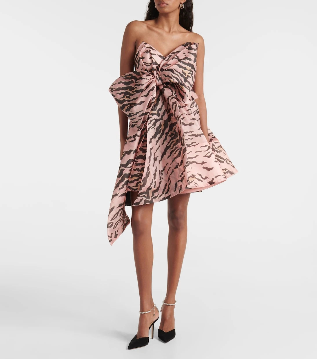 Zimmermann - Matchmaker fiyonk detaylı ipek mini elbise